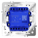 VLS020402 Проходной переключатель встраиваемый VOLTUM S70 двухклавишный с подсветкой 10А, (белый матовый). (ТМ Maytoni)