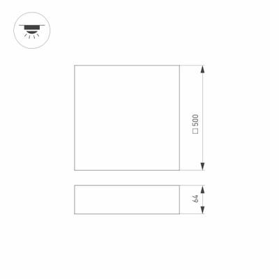 Светильник IM-QUADRO-EMERGENCY-3H-S500x500-54W Warm3000 (WH, 120 deg, 230V) (Arlight, IP40 Металл, 2 года)