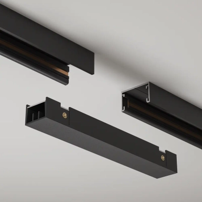 Коннектор питания прямой Basity, черный, TRA172IPC-1B. TM Maytoni