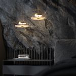 Светодиодный подвесной светильник с мраморным рассеивателем 40342 LED латунь, LED