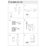 SL088.431.02 Светильник уличный настенный ST-Luce Черный кварцевый LED 2*7W 4000K