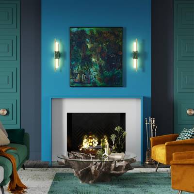 4360/10WL MIDCENT ODL23 221 изумрудный мрамор/золотистый металл Настенный св-к IP20 LED 10W 645Лм 3000K MARMI