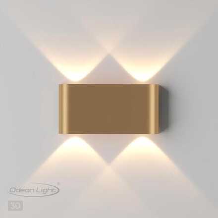 3893/4WL HIGHTECH ODL20 363 золотистый/металл Настенный светильник LED 3000K 4W 220V MAGNUM