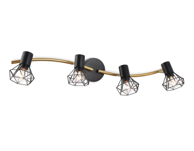 Светильник накладной TR8658/4 BK/GD черный/золото E14/4 max 60W 750*100*185
