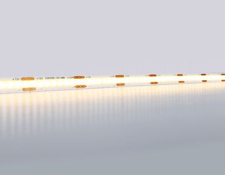 Светодиодная лента GS2601 COB 320Led/ 10W m/ 12V IP20 3000K/ 5000*8*1.54mm/ кратность резки 50mm (2 конт.)