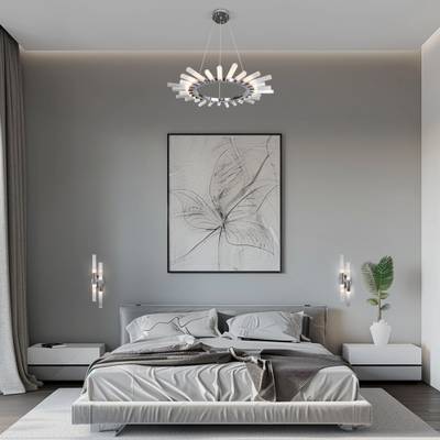 Умная подвесная люстра со стеклянными плафонами 558