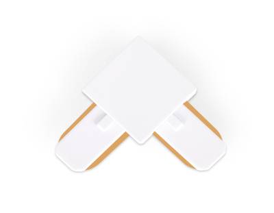 Коннектор угловой однофазный для соединения трековых шинопроводов GL7070 WH белый