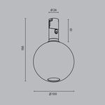 Трековый светильник Bubble 3000К 3Вт 100°, TR205-1-3W3K-B. TM Maytoni