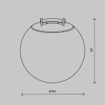 Подвесной светильник Луна / Luna Parity 4000K 10Вт 170°, TR125B-10W4K-B. TM Maytoni
