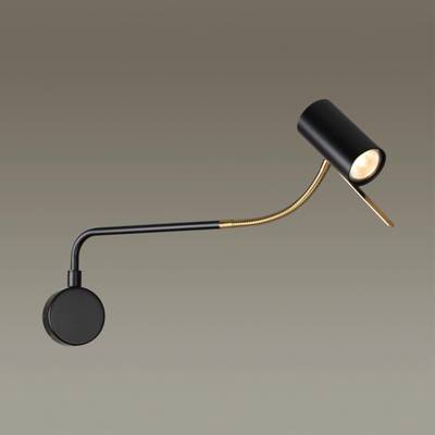 4382/1W HIGHTECH ODL23 349 черный/античная бронза/металл Настенный св-к выкл. на плафоне IP20 LED GU10 10W GIGI