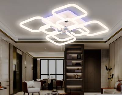 Светильник светодиодный потолочный FA3866/4+4 WH белый 144W 3000K-6400K+RGB 627*627*121 (ПДУ РАДИО 2.4G)