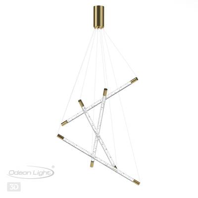 4369/40L HIGHTECH ODL23 267 полированное золото/акрил с пузырьками Подвесной св-к IP20 LED 30W 3000K 1050Лм SPARKY