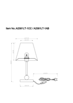 Кабинетная настольная лампа Arte Lamp ELBA A2581LT-1AB, 1хE27