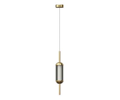 07525-1A,36 Подвес Акари латунь d10 h200 Led 10W (3000K)