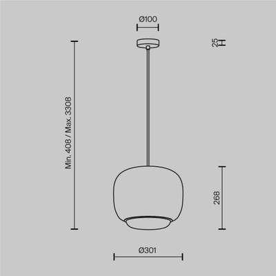 Подвесной светильник Brio 3000К 20Вт MOD466PL-L12W3K. TM Maytoni