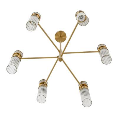 8276/6 MODERNI латунь/прозрачный, металл/стекло Люстра Е14 6*40W 220V DENVER