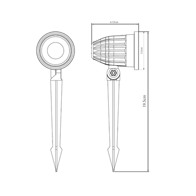 Грунтовый светильник Arte Lamp ELSIE A1127IN-1BK, 1хLED