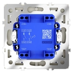 VLS020605 Выключатель с самовозвратом встраиваемый VOLTUM S70 двухклавишный 10А, (сталь). (ТМ Maytoni)