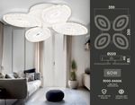 Светильник потолочный светодиодный с пультом FA4012/4 WH белый 60W 3000K+6400K/4200K/6400K+3000K 330*330*85 (ПДУ ИК)