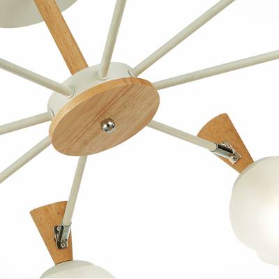 SLE220702-08 Люстра потолочная Белый, Светлое дерево/Белый E14 8*40W