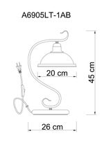 Декоративная настольная лампа Arte Lamp SAFARI A6905LT-1AB, 1хE27