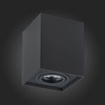ST109.407.01 Светильник потолочный Мат. черный GU10 1*50W  L100xW100xH123 220V Без ламп