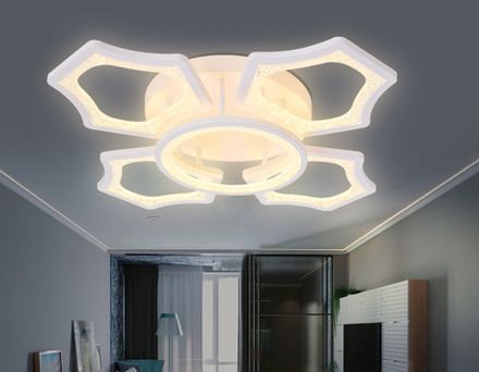Потолочный светодиодный светильник с пультом FA575/4+1 WH белый 106W 620*620*120 (ПДУ РАДИО 2.4G)