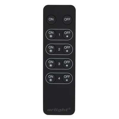 Пульт SR-2833K4 Black (диммер 4 зоны) (Arlight, IP20 Пластик, 3 года)