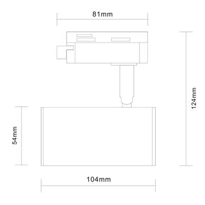 ST301.506.01 Св-к трек. Белый GU10 1*50W  IP20 L104xW54xH111 220V Без ламп