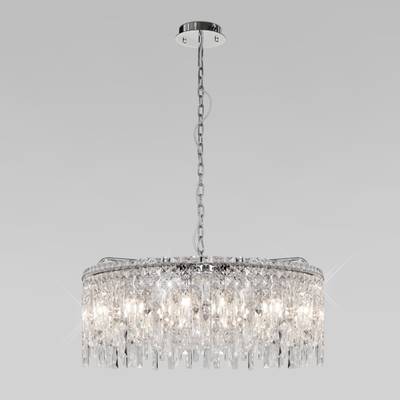 Умная подвесная люстра с прозрачным хрусталем 60159 хром