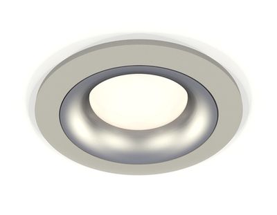 Комплект встраиваемого светильника XC7623004 SGR/MCH серый песок/хром матовый MR16 GU5.3 (C7623, N7013)