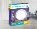 Ультратонкий светильник DLR 12W 4200K 185-250V (120W) (D165mm/A150mm)
