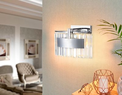 Настенный светильник TR5094 CH/CL хром/прозрачный E14 max 40W 348*200*234