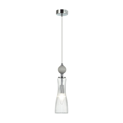 8269/1A NEOCLASSI LN26 160 хром/серый/прозрачный, металл/керамика/стекло Подвес Е14 1*40W 220V EMILY