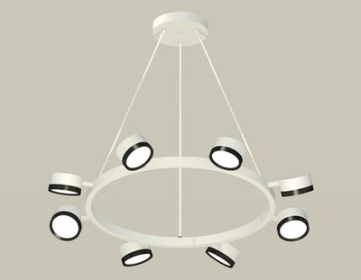 Комплект подвесного поворотного светильника XB9195151/8 SWH/PBK белый песок/черный полированный GX53 (C9195, N8113)