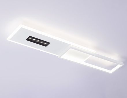 Потолочный светодиодный светильник FL51453 WH/BK белый/черный 52W 3000K-6400K+4200K 800*149*50 (Без ПДУ)