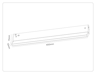 Светильник светодиодный трековый Magnetic 48V 10mm GL2355 BK черный IP20 20W 3CCT 3000-6400K 400*10*73