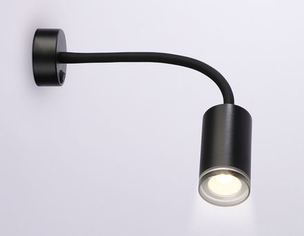 Светильник настенный с выключателем FW2470 BK черный GU10 max 12W D55*L100*H300