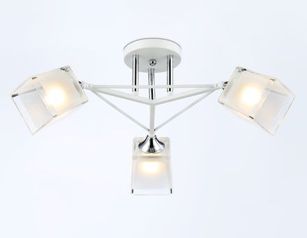 Светильник подвесной TR303071/3 WH/CH/FR белый/хром/белый матовый E27/3 max 40W D560*250
