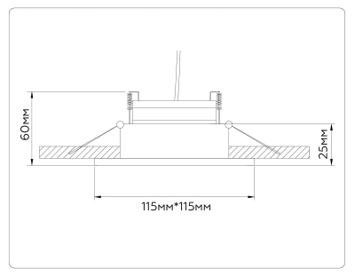 Светильник встраиваемый TN52338 SWH/SGD белый песок/золото песок GX53 max 12W 115*115*25
