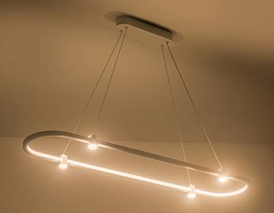 Светильник подвесной светодиодный FL5588/1+4 WH белый 30W 3000K/4200K/6400K 1000*200*1300 (без ПДУ)