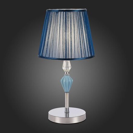 SLE1116-104-01 Прикроватная лампа Хром/Голубой E14 1*40W