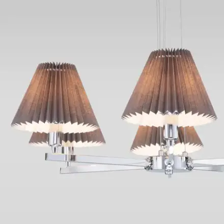 Подвесная люстра с декоративными абажурами 60136/6 хром/графит, E14х6