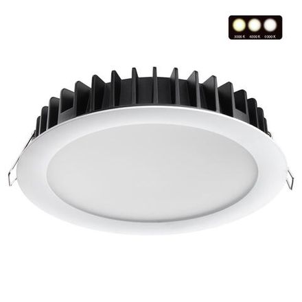358955 SPOT NT22 270 белый Встраиваемый светодиодный светильник с переключателем цветовой температуры IP20 LED 3000К\4000К\6000К 20W 220V LANTE