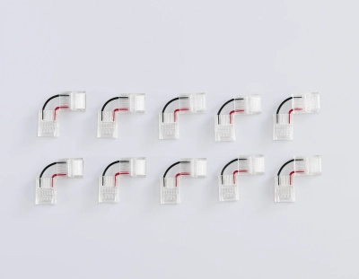 Соединитель угловой COB 12/24V для лент 12mm GS6871 (2 конт.) (10шт. в комплекте)