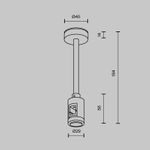 Крепление потолочное Short одинарное 138мм Flarity латунь, TRA156C-SL1-BS. TM Maytoni