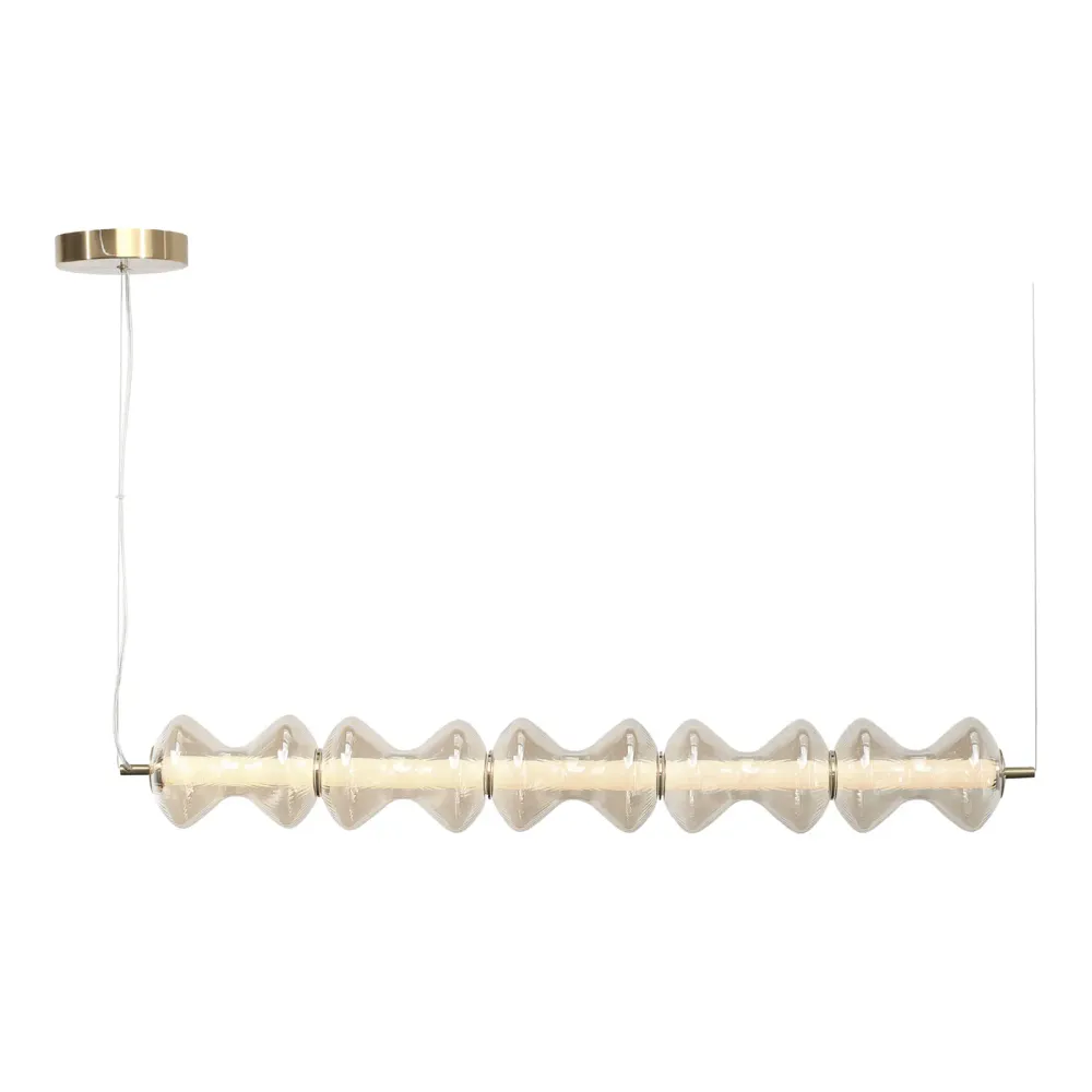 SL6136.243.01 Светильник подвесной ST-Luce золото/коньячный LED 1*28W 3000K