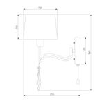 Настенное бра с абажуром 10127/1 хром/прозрачный хрусталь Strotskis (10093/1), E14х1