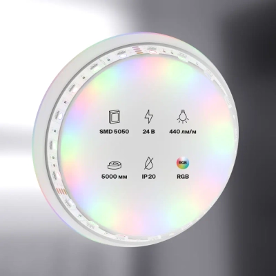 Светодиодная лента 24В 5050 14,4Вт/м Цветная (RGB) 5м IP20, 10174. TM Maytoni