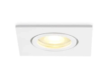 Светильник встраиваемый IP44 с высокой степенью пылевлагозащиты TN1160 WH белый IP44 GU5.3 85*85*28
